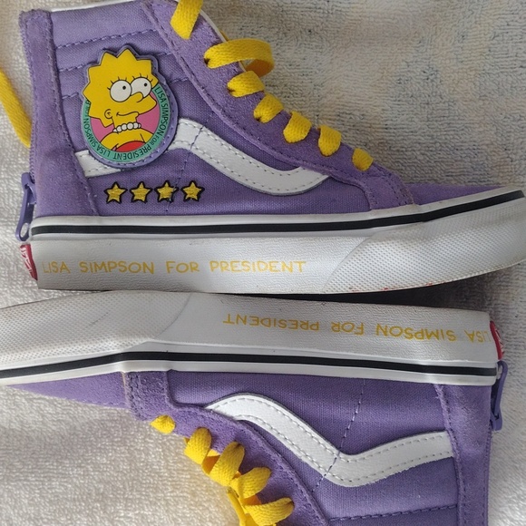 VANS Limited Edition Lisa Simpson for President Sz 5 - Picture 8 of 9